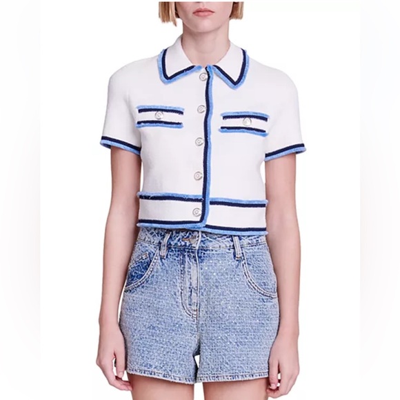 Maje
Mirsala Short Sleeve Cropped Cardigan - Picture 1 of 12